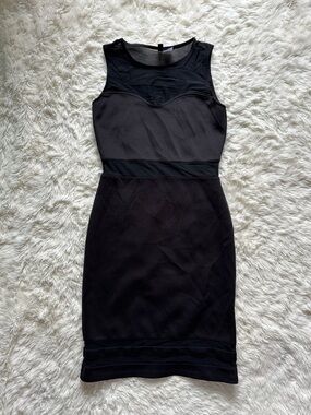 H&M Black Sleeveless Mini Sheath Dress
